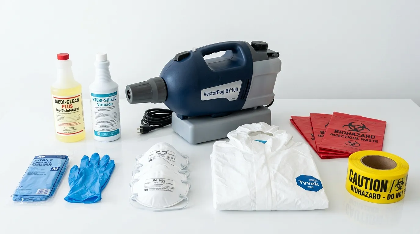 Professional biohazard remediation crew working in Eagle Pass